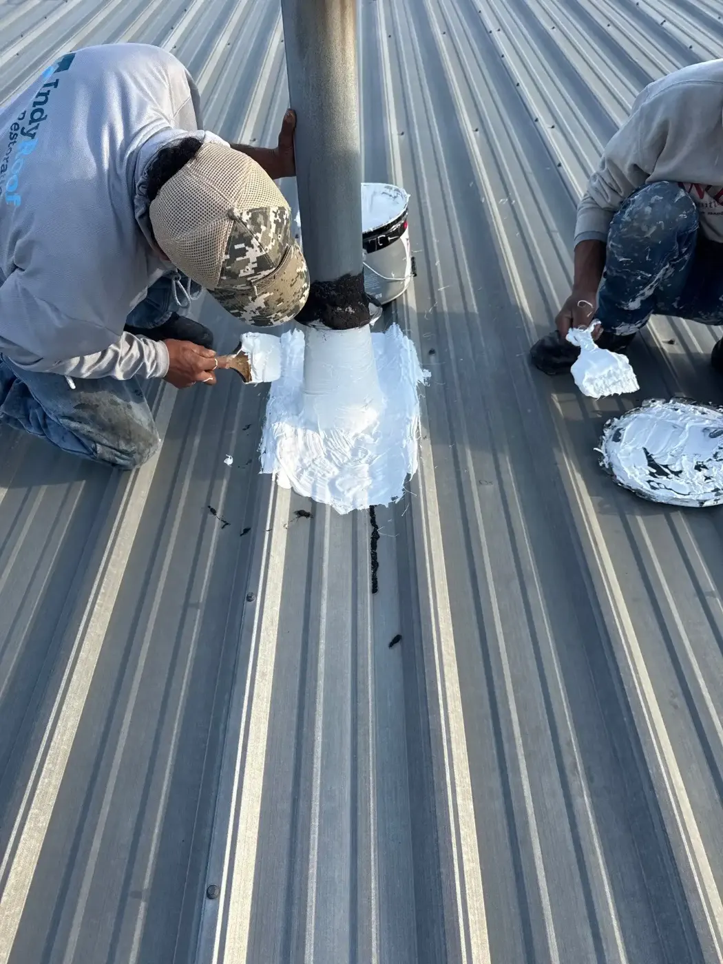 Commercial roof inspection documented in Hunters Pointe